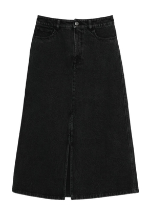 A.P.C. split-front denim midi skirt - Black