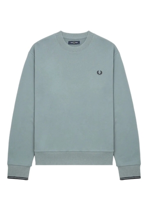 Fred Perry embroidered-logo crew neck sweatshirt - Blue