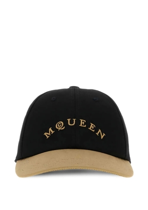 Alexander McQueen two-tone cotton baseball cap - Black