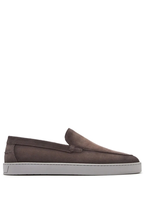 Magnanni suede leather slip-on loafers - Brown