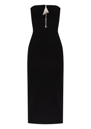 The Attico strapeless midi dress - Black