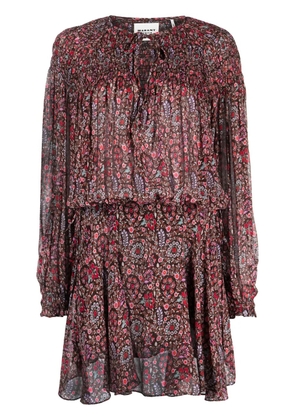 MARANT ÉTOILE Noanne floral-print mini dress - Brown