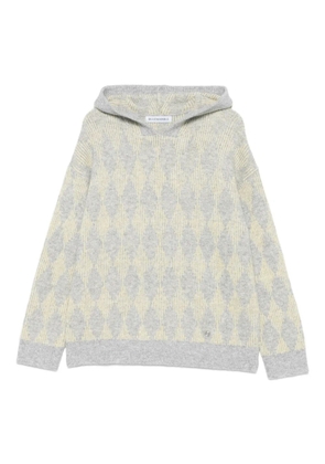BLUEMARBLE argyle hooded sweater - Grey