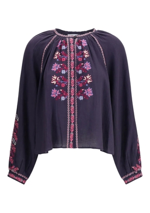 MARANT ÉTOILE embroidered floral top - Purple