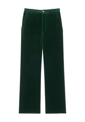 Saint Laurent velvet straight-leg trousers - Green