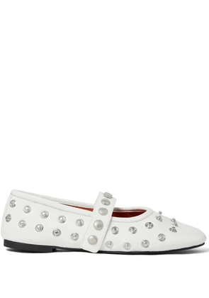 Stella McCartney stud-embellished ballerinas - White