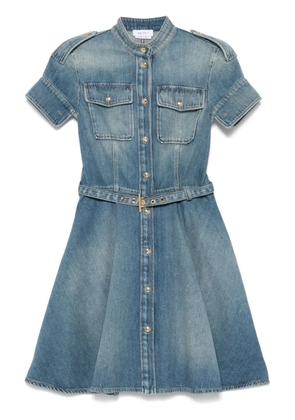Alexander McQueen denim mini dress - Blue