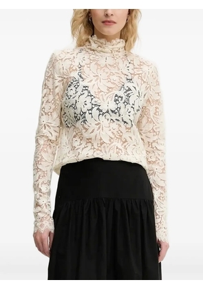 A.L.C. lace mock-neck blouse - White