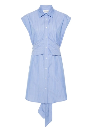 Iceberg striped poplin mini dress - Blue