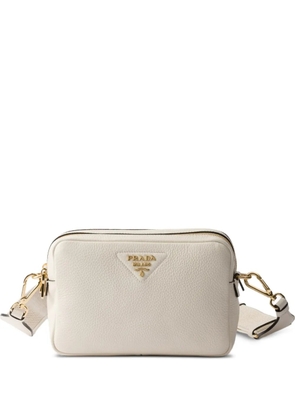 Prada small leather shoulder bag - White