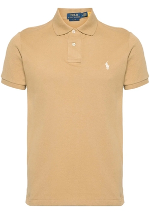 Polo Ralph Lauren Pony-embroidered cotton polo shirt - Neutrals