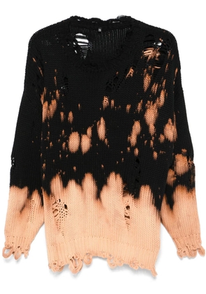 R13 bleached sweater - Black