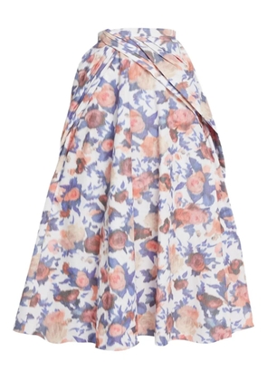 ERDEM floral-print maxi skirt - Purple