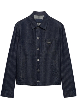 Prada chevron denim jacket - Blue