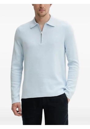 SAMSOE SAMSOE zip-up polo shirt - Blue