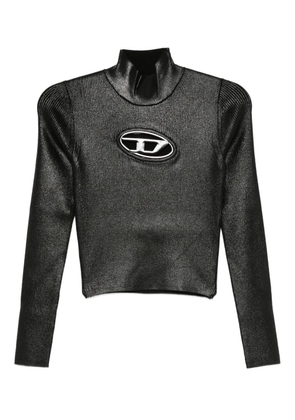 Diesel high-neck ribbed top - Black