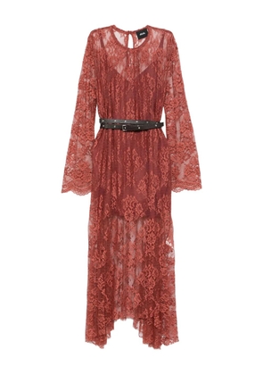 DIXIE lace long-sleeve maxi dress - Red