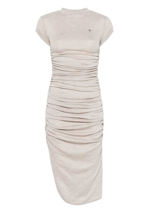 Elena Velez ruched mini dress - Neutrals