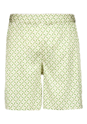 Frescobol Carioca lotus print silk shorts - Green