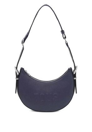 TOUS embossed-logo half-moon bag - Blue