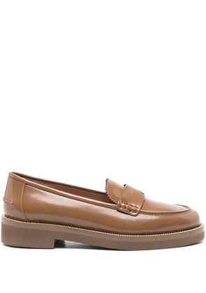 Aquazzura Aqua leather loafers - Brown