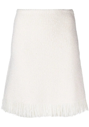 Chloé bouclé fringed A-line miniskirt - Neutrals