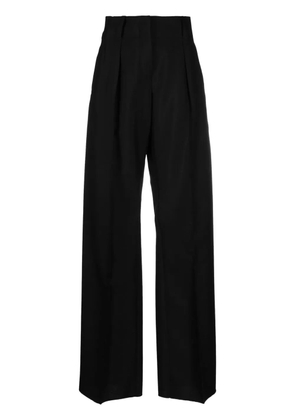Ferragamo high-waisted wide-leg trousers - Black