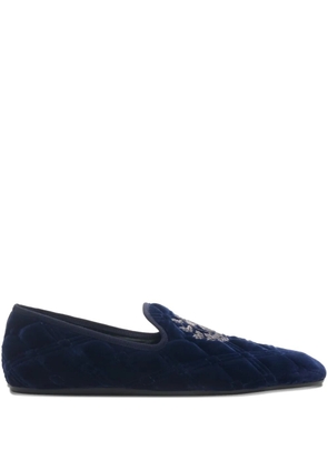 Burberry Estate quilted crest loafers - Blue