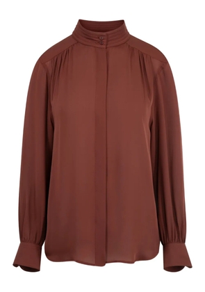 Nili Lotan Revi high-neck gathered blouse
