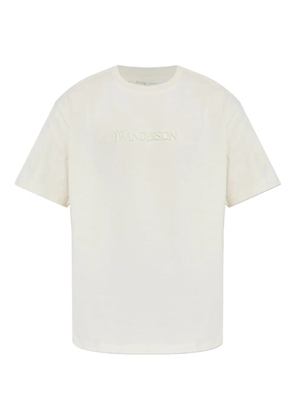 JW Anderson flocked-logo T-shirt - Neutrals