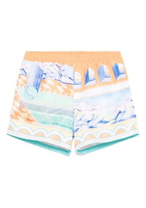 Casablanca printed swim shorts - Orange