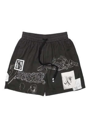 DOMREBEL graphic-print shorts - Black