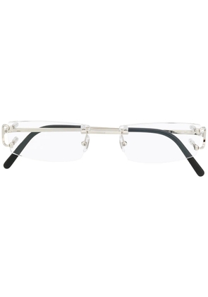 Cartier Eyewear rectangular rimless glasses - Silver