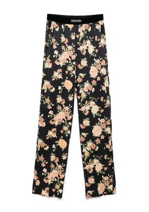 TOM FORD floral-print pajama trousers - Black