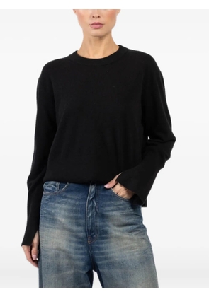 Arlo Mott split-hem long-sleeve sweater - Black