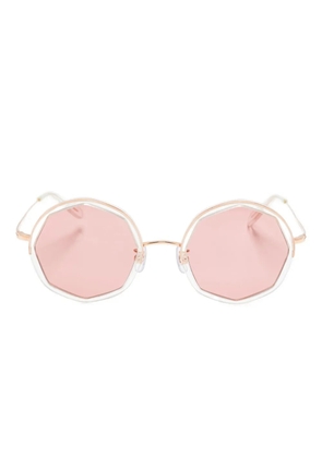 Megane and Me Edie geometric-frame sunglasses - Gold