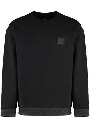 BOSS logo-appliqué sweatshirt - Black