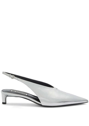 Jil Sander metallic slingback pumps - Grey