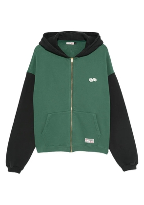 SUMMER GAMES two-tone zip-up hoodie - Green