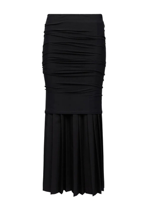 MM6 Maison Margiela pleated draped midi skirt - Blue