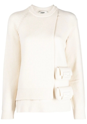 FENDI layered utility pocket jumper - Neutrals