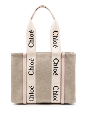 Chloé medium Woody tote bag - Neutrals