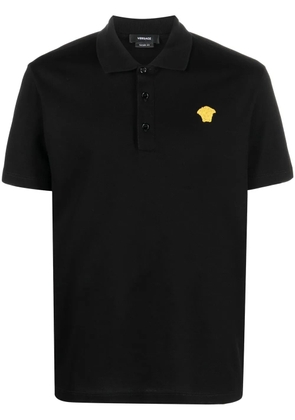 Versace Medusa embroidered polo shirt - Black