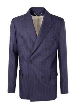 Golden Goose pinstripe double-breasted jacket - Blue