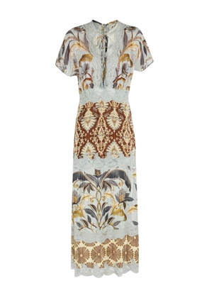 FARM Rio Mixed Snake Garden maxi dress - Brown