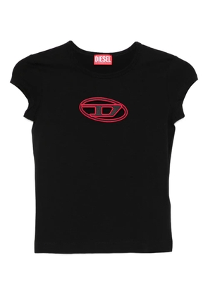 Diesel logo-detail short-sleeve top - Black