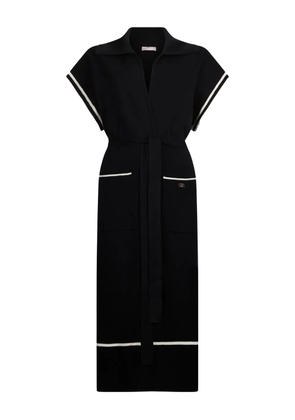 LIU JO logo-detail belted midi dress - Black