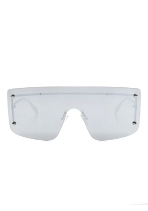 Alexander McQueen Eyewear Spike Studs Mask sunglasses - Silver