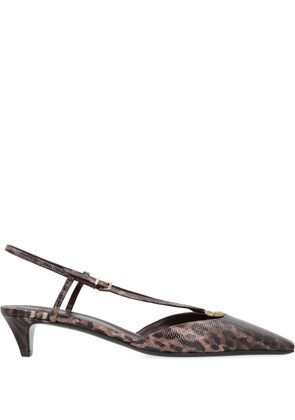 FENDI 40mm FFold pumps - Brown