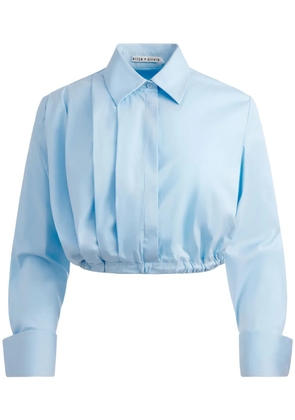 alice + olivia Lucile pleated poplin blouse - Blue
